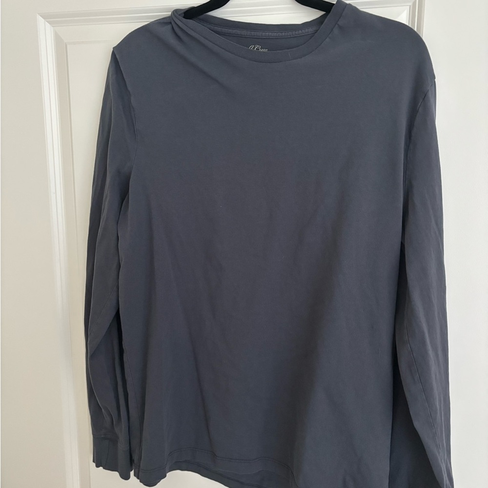 Men's J Crew Gray Long Sleeve The Essentials Tee Shirt